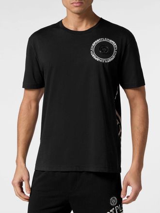 Plein Sport T-shirt in cotone con stampa grafica e logo Hexagon