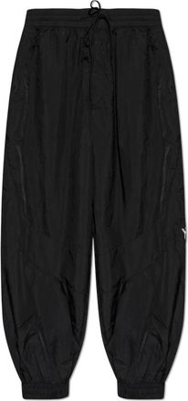 Yohji Yamamoto Sweatpants, male, Black, Size: L Logo Sweatpants