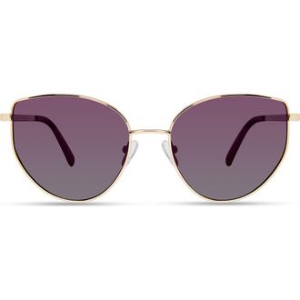 Derek Lam Kirby Sunglasses in Light Gold Black at Nordstrom