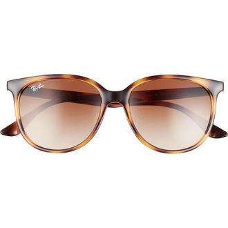 Ray-Ban 54mm Gradient Square Sunglasses in Havana /Gradient Brown at Nordstrom