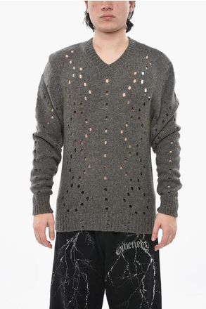 Givenchy Openwork Alpaca-Blend Crewneck size Xl