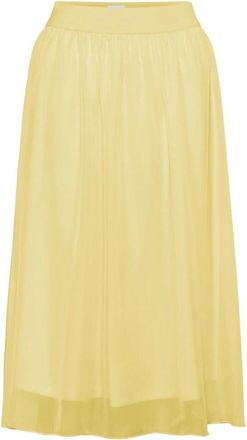 Saint Tropez Coral SZ Skirt - Dames - Midirokken - Geel - S - Rokken