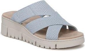 Vionic Uptown Sunset Slide Sandal in Blue Mist Nubuck at Nordstrom Rack, Size 8.5