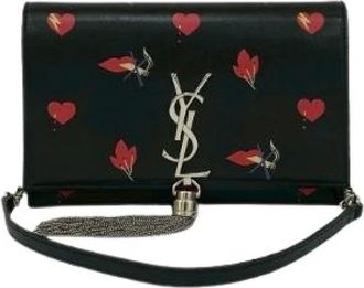Saint Laurent Pre-owned Clutches, female, Black, Size: ONE SIZE Pre-owned Leather Shoulder Bag