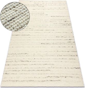 RugsX Rugsx - Alfombra Nepal 2100 Blanco / Naturales Gris - Lana, De Doble Cara Beige 140x190 Cm