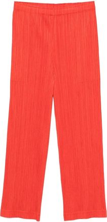 Issey Miyake Cropped Broeken - Dames - Vrijetijds broeken - Rood - M - Broeken
