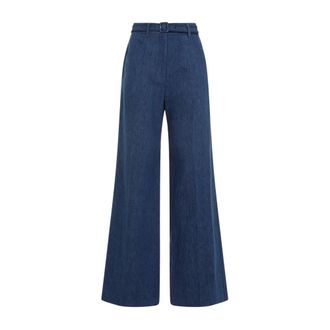 Gabriela Hearst Dames, Broeken, Blauw, Maat: XS Denim