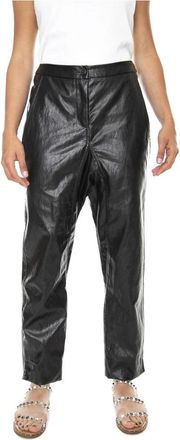 Alessia Santi 021Sd 28001 Leather Broeken - Dames - Leren Broeken - Zwart - 2XS - Leer - Broeken