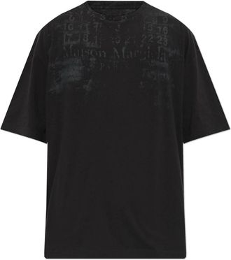Maison Margiela Gedruikt T-shirt - Heren - T-shirts - Zwart - XL - Katoen - Tops