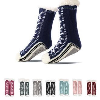 Generic Slipper Socks Ultra-Thick Cute Slipper Home Socks Non-Slip Indoor Winter Warm Home Socks for Women Men, Cozy Soft Thermal House Socks with Grippers 23