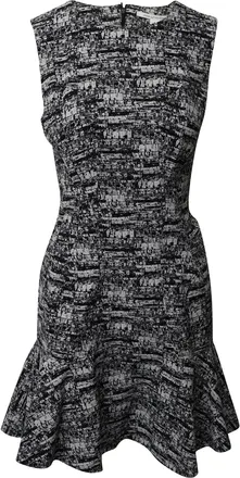 Diane Von F&uuml;rstenberg Diane Von Furstenberg Jaelyn Fit and Flare Print Dress in Black and White Polyester