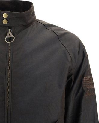 Barbour Mens Wax Jacket Merchant Olive Cotton