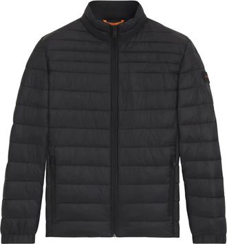 HUGO BOSS Jassen, Heren, Zwart, 5Xl, Leer, Short Gewatteerde Jas