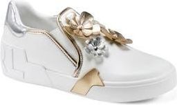 Karl Lagerfeld Maude Fleur Slip-On Sneaker in Bright White/Silver at Nordstrom Rack, Size 7.5
