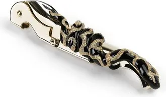 Roberto Cavalli Classic Wine Opener Snake with Luxury Box in Snake Black at Nordstrom