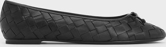 Charles & Keith Ivette Woven Bow Ballet Flats