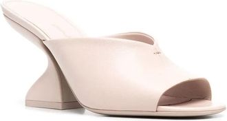 Ferragamo Sculptural Heel Mule Heel - Beige