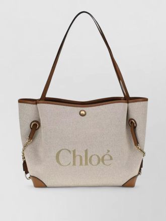 Chlo&eacute; clover shopping shoulder bag chain detail