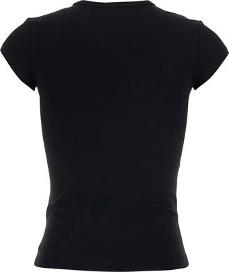 Diesel Womens T-Shirt Angie Black Cotton T-Shirts & Jerseys