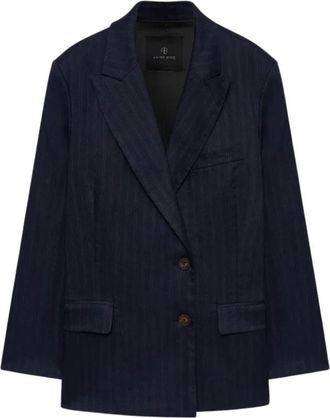 Anine Bing Aretha Blazer - Dames - Blazers - Blauw - S - Jassen