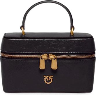 Pinko Vanity Soft Mini Handtas - Dames - Handtassen - Zwart - ONE Size - Leer - Tassen