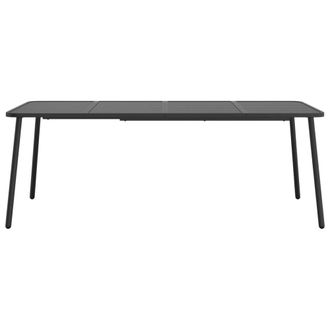 Berkfield Home Garden Table Anthracite 200x100x71 cm Steel in Black | Size: 200 x 100 x 71 cm