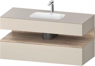 Duravit Qatego Lavabo Encastrado Con Base De Lavabo Consola, - Duravit