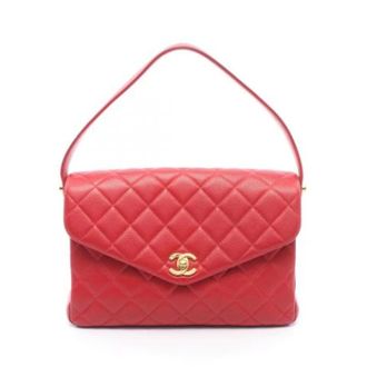 Chanel Pre-owned Vintage Schoudertas - Dames - Pre-owned - Rood - Maat: ONE Size Leer