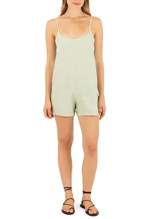 Hurley Wavy Days Romper in Seafoam at Nordstrom, Size X-Large