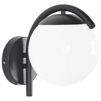 Beliani Beliani - L&aacute;mpara De Pared Exterior Aplique Moderno De Metal Aluminio Material Sint&eacute;tico Negro Mate Kulsi