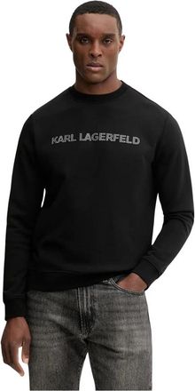 Karl Lagerfeld Crewneck Sweatshirt - Heren - Sweatshirts - Zwart - L - Katoen - Hoodies & sweatvesten