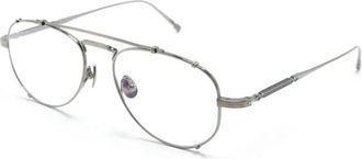 Matsuda Optical Frame - unisex - Brillen - Grijs - 52 MM - Leer - Accessoires
