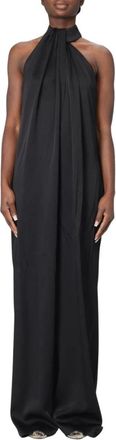 Stella McCartney Gowns, female, Black, 2XS, Midi Dress with Cut-Out Detailing