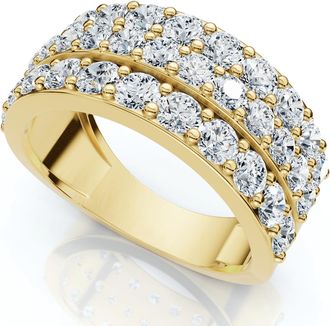 Pompeii3 1 3/4Ct Diamond 8mm Wide Chelsea Wedding Ring Anniversary Band Gold Lab Grown