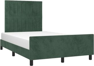 vidaXL Vidaxl - Estructura Cama Sin Colch&oacute;n Terciopelo Verde Oscuro 120x200 Cm