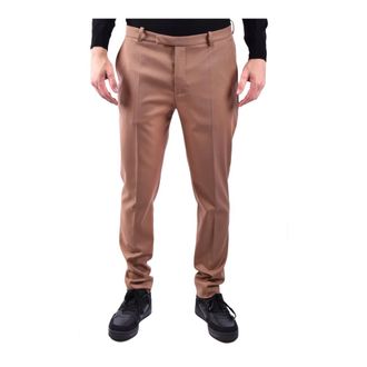 Hosio Slim-fit Trousers, male, Brown, XL, Trousers