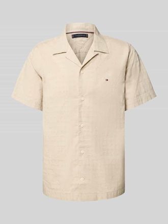 Tommy Hilfiger Regular Fit Freizeithemd aus Baumwoll-Leinen-Mix in Beige, Gr&ouml;&szlig;e XXXL