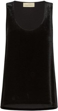 Momoni Sleek Sleeveless Top In Viscose-Silk Velvet
