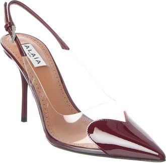 Alaia ALA&Iuml;A Le Coeur Patent & Vinyl Slingback Pump