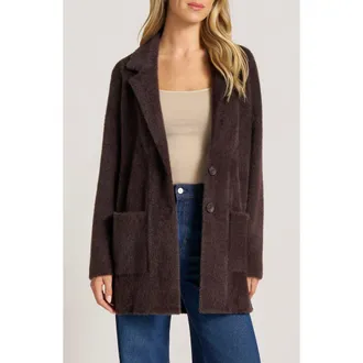 Matty M Vesper Two-Button Coatigan in Espresso at Nordstrom, Size X-Small
