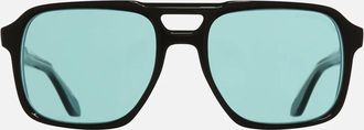 Cutler and Gross 1394 - Black / Blue Lens Sunglasses