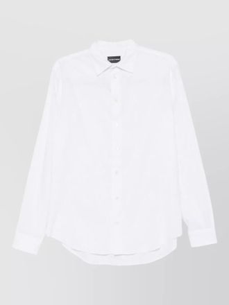 Emporio Armani long sleeve linen shirt button collar
