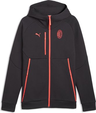 Puma Felpa con zip integrale e cappuccio AC Milan PUMATECH da uomo, Accessori, Grigio, 3XL