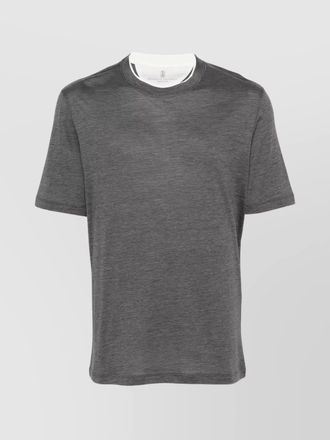 Brunello Cucinelli silk crewneck short-sleeve t-shirt
