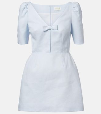 Shushu/Tong Bow-detail linen minidress
