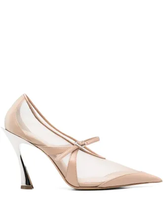 MUGLER 95mm Fang pumps - Beige