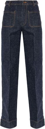 Victoria Beckham Jeans met opgestikte zak - Blauw