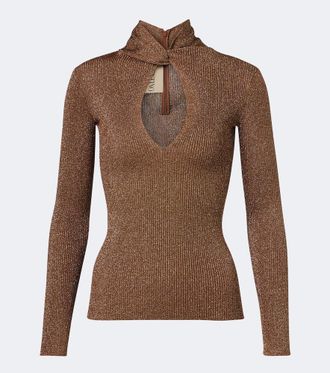 Valentino Pullover in lam&eacute; con cut-out
