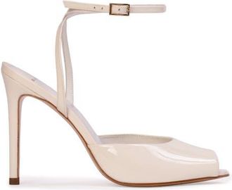 Black Suede Studio Wren 100 Sandal in Coconut Patent at Nordstrom, Size 38