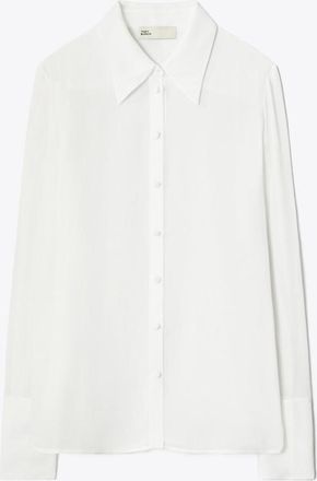 Tory Burch Womens Cuffed Viscose Shirt, size 10